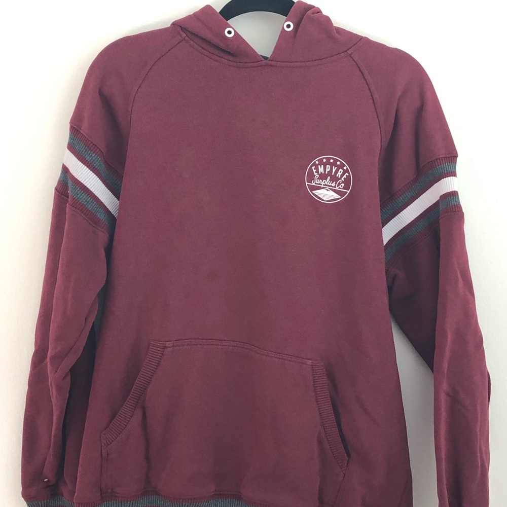 EMPYRE Burgundy Banded Hoodie